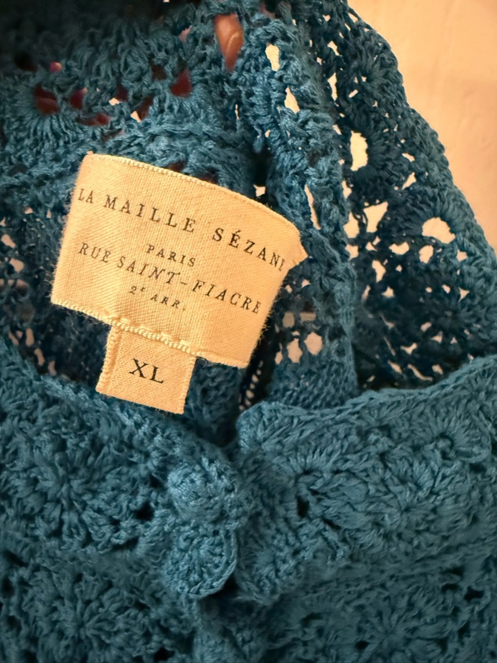 Sézane Anika jumper in peacock blue - Picture 7 of 8